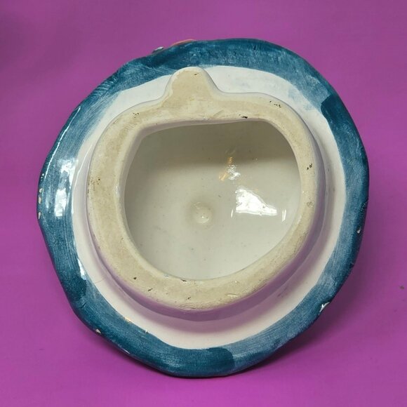 vintage Hand-Painted Ceramic Cottage Style Dragonfly Teapot & Cup Set With Lid - Picture 12 of 14